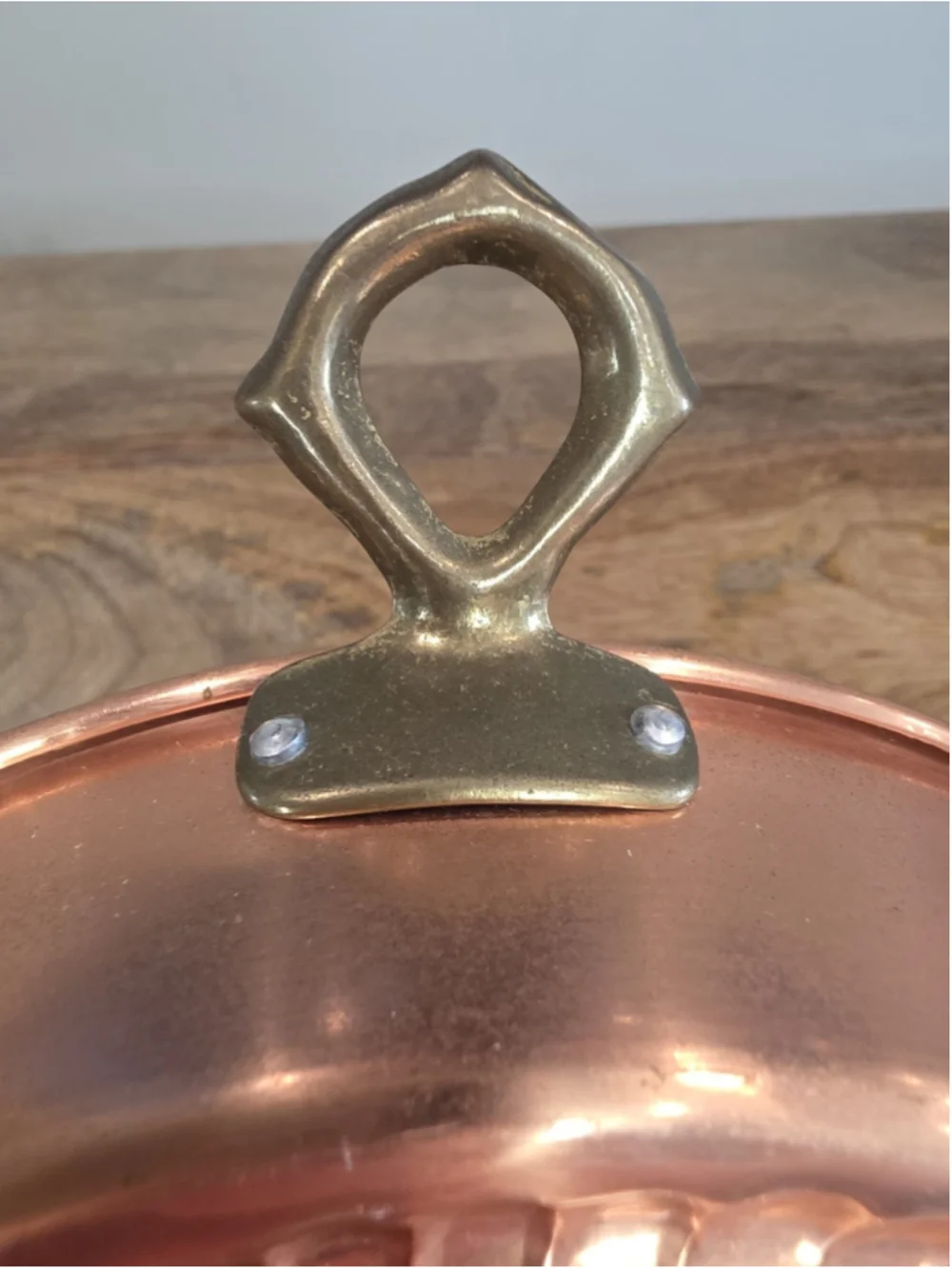 VTG Copper Tone Wall Hanging Jelly Mold Fruit Basket Kitchen Decor Made in Korea